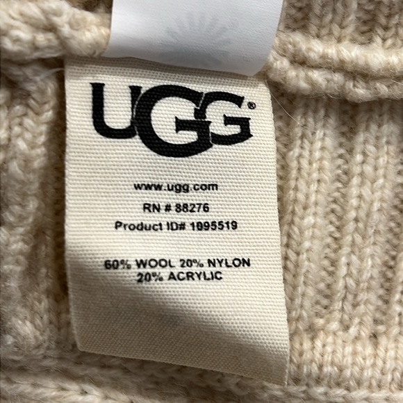 UGG Raelynn Cream Heather Knit Turtleneck Sweater Sz-M - Picture 11 of 12